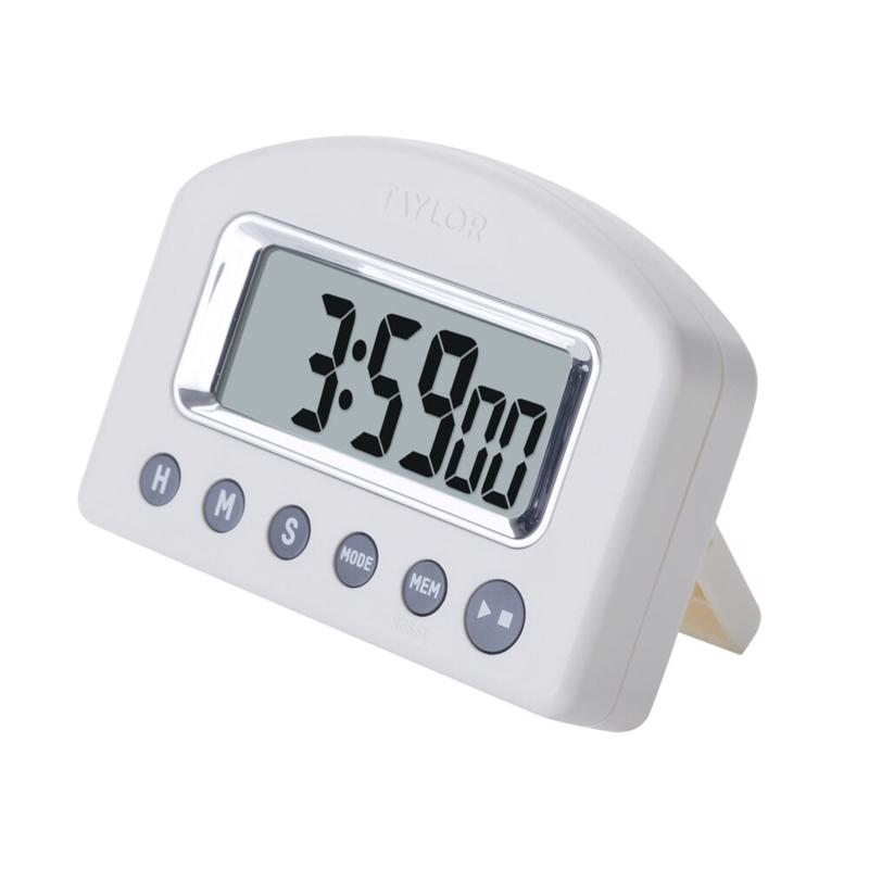 Emery Jensen digital battery-operated kitchen timer with memory function, featuring easy-to-read display and compact design.