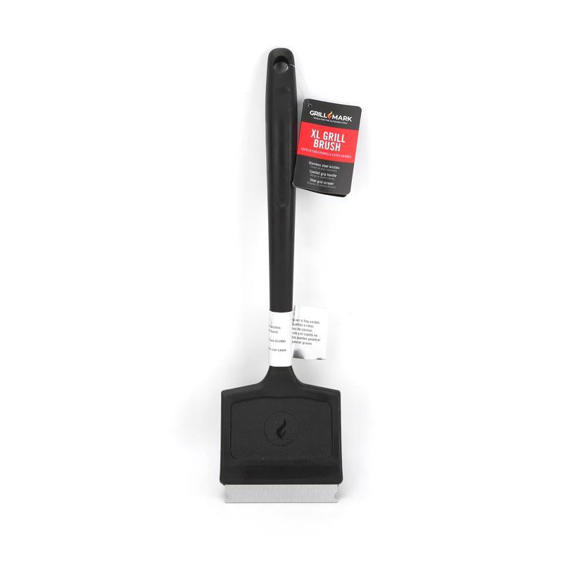 Emery Jensen grill brush with stainless steel handle for cleaning BBQ grills, 1-pack of durable BBQ cleaning supplies.