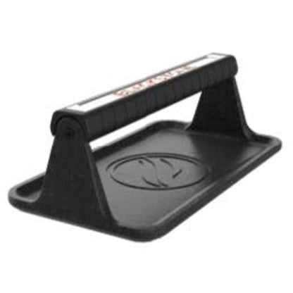 Emery Jensen 10-inch cast iron grill press, a BBQ cooking accessory for even grilling and professional results.