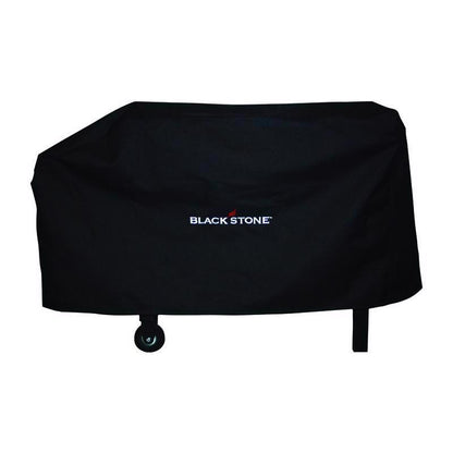 Emery Jensen 28-inch BBQ grill griddle cover protecting a flat-top griddle from outdoor elements.