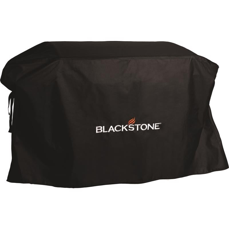 Emery Jensen 36-inch black gas grill griddle cover, durable BBQ grill cover protecting outdoor cooking equipment.