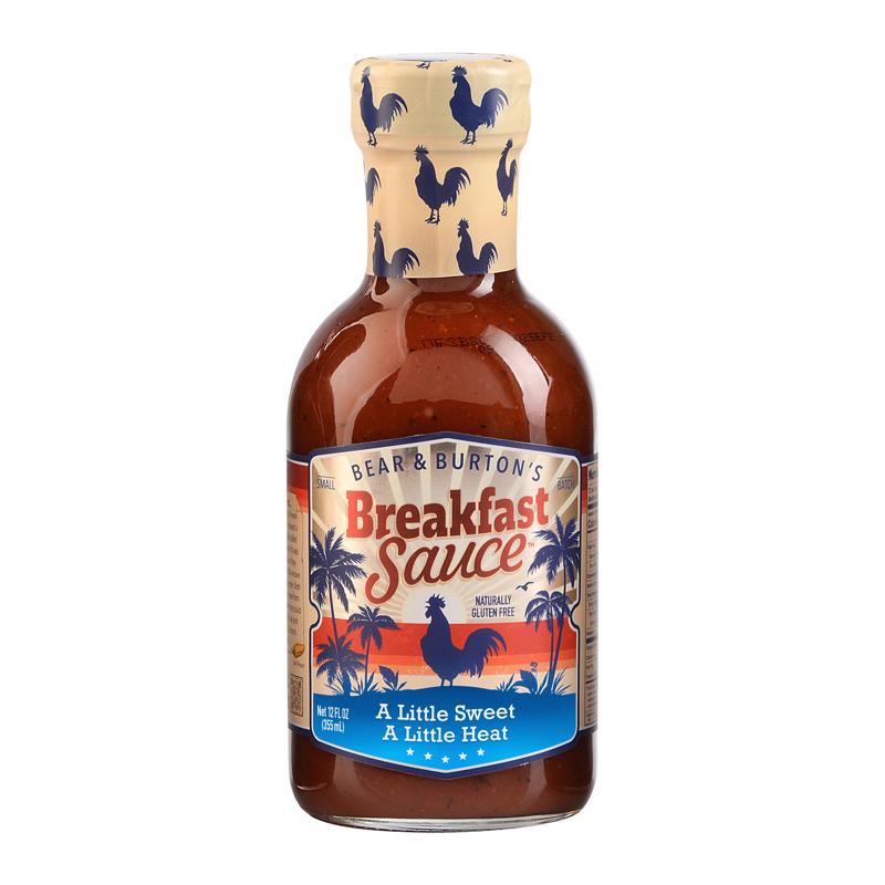 Emery Jensen hot sauce bottle, 12oz, featuring a vibrant label, designed for BBQ sauces and spicy flavor enhancement.