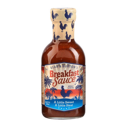 Emery Jensen hot sauce bottle, 12oz, featuring a vibrant label, designed for BBQ sauces and spicy flavor enhancement.