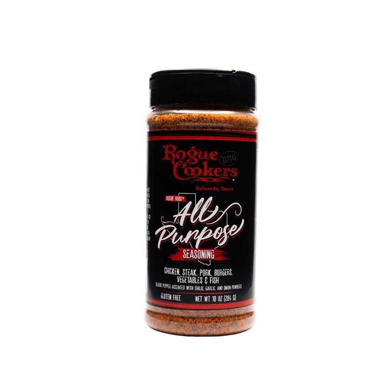 Emery Jensen BBQ RB All PRPS seasoning in a 10oz jar, perfect for enhancing grilled meats with rich, smoky flavors.