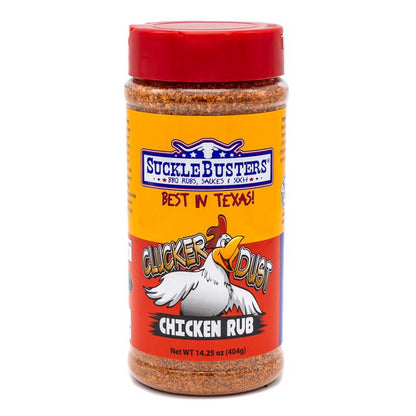 Emery Jensen BBQ Chicken Rub in a 14.25oz jar, seasoned seasoning blend for grilled chicken barbecue flavor.