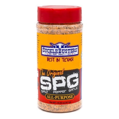 Emery Jensen BBQ seasoning rub with salt, pepper, and garlic for grilling and barbecuing flavorful meats