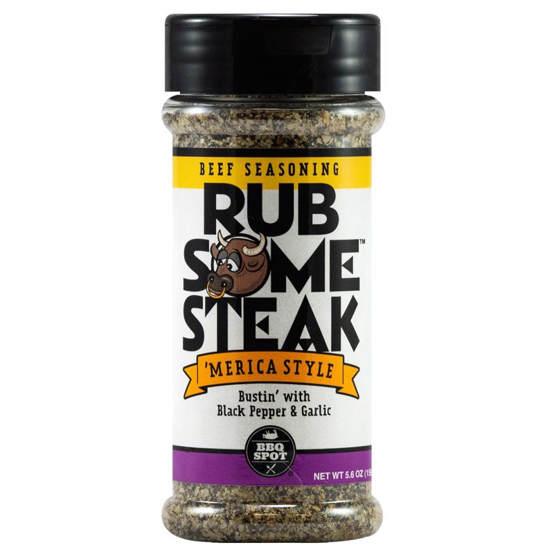 Emery Jensen Rub Some Steak Seasoning in a jar, BBQ seasoning and rub for enhancing grilled steak flavors.