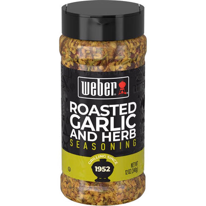 SEASONG Grill/HRB BBQ seasoning rub by Emery Jensen in a 12oz container, perfect for enhancing grilled meats and barbecue dishes.
