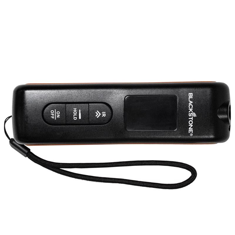 Emery Jensen Infrard Thermometer LCD black for BBQ grilling, digital display and temperature measurement.