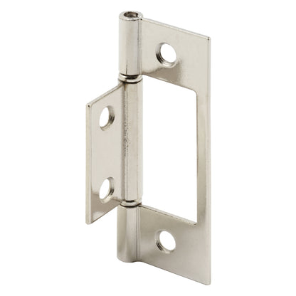 Emery Jensen bi-fold and bypass hinge, 3-inch stainless steel, used for residential closet doors and cabinetry.