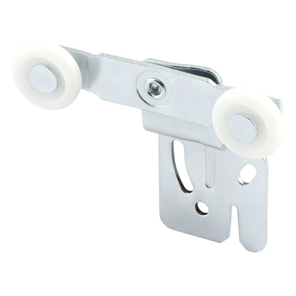 Emery Jensen bi-fold and pass wardrobe roller parts for Roller Wardrobe16218BCD2, shown in a close-up of the hardware components.