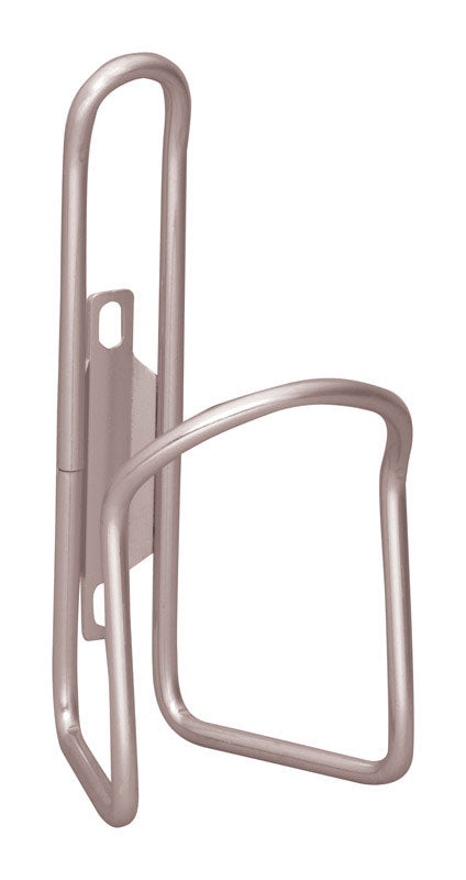 Emery Jensen Clinch water bottle cage for bikes, durable black metal bike accessory with mounting holes for secure bottle holding.