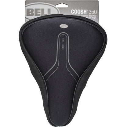 Black gel seat pad by Emery Jensen for bike accessories, providing comfort and support during cycling.