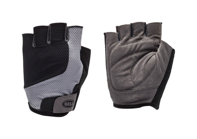 Black mesh bike glove from Emery Jensen in size L/XL, designed for comfortable cycling and hand protection.