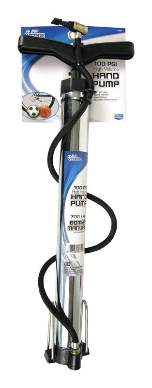 Emery Jensen bike tire pump displaying a 100 PSI pressure gauge for inflating bicycle tires.
