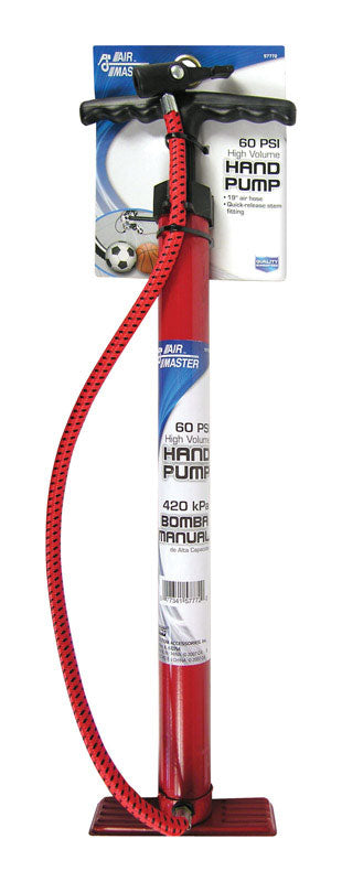 Emery Jensen bike tire pump displaying 60 PSI pressure gauge and hand pump for inflating bicycle tires.