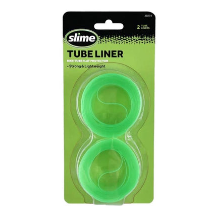 Pair of Emery Jensen Slime Tube Liners for bike tires, designed to prevent flats and improve puncture resistance.