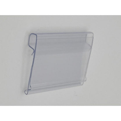 Emery Jensen metal label strip for bin tags, holders, and back cards with a durable metal construction.