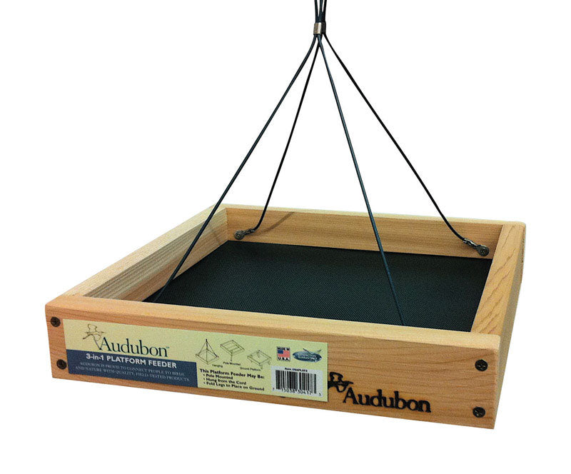 Emery Jensen 3-in-1 platform bird feeder with multiple feeding options and durable design for attracting various backyard birds.
