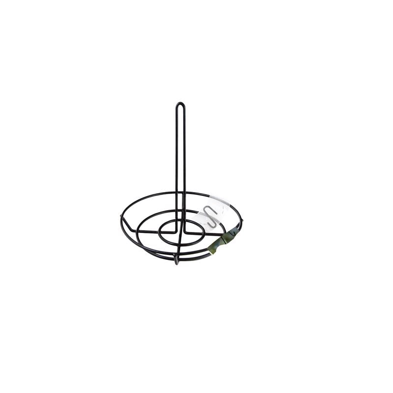 Emery Jensen black metal bird feeder with a sleek design, perfect for attracting garden birds.