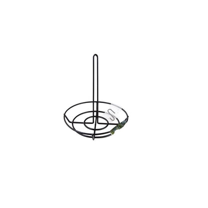 Emery Jensen black metal bird feeder with a sleek design, perfect for attracting garden birds.