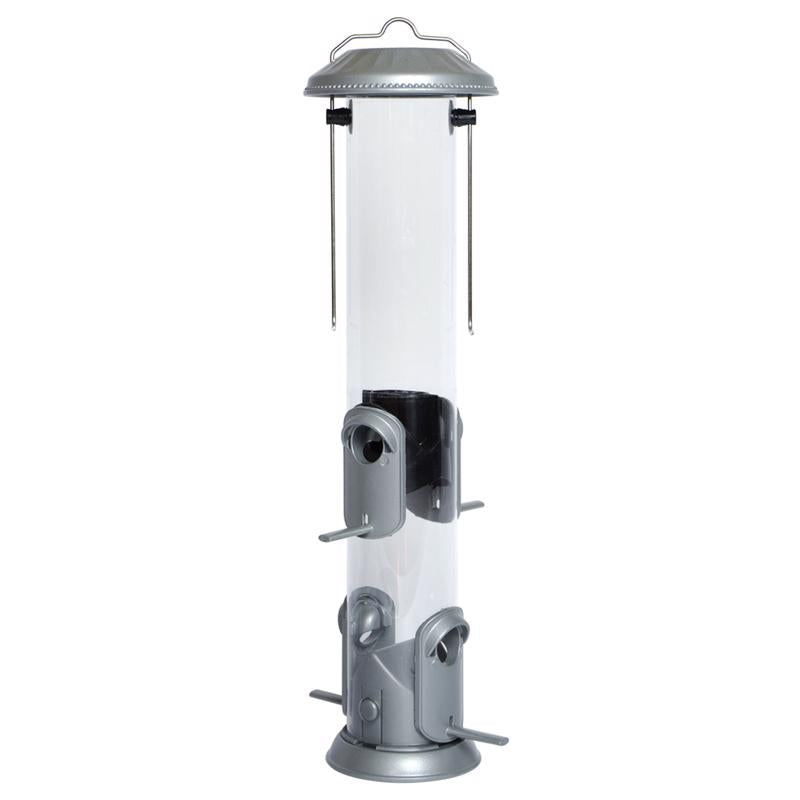 BIRD FEEDER SILVER 1.4qt