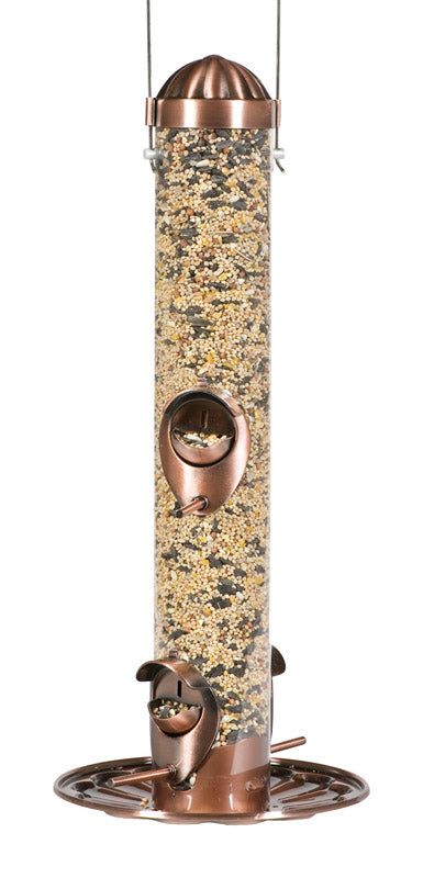 Emery Jensen bird feeders with wild thistle seed in a pack of two, designed to attract various songbirds to your garden.