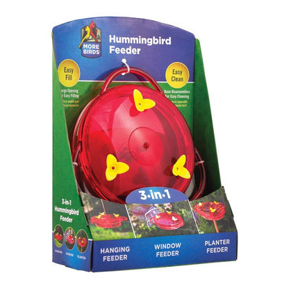 Set of four Emery Jensen Bird Feeders FEEDER HUMBIRD 3-N-1, durable outdoor bird feeders for attracting various bird species