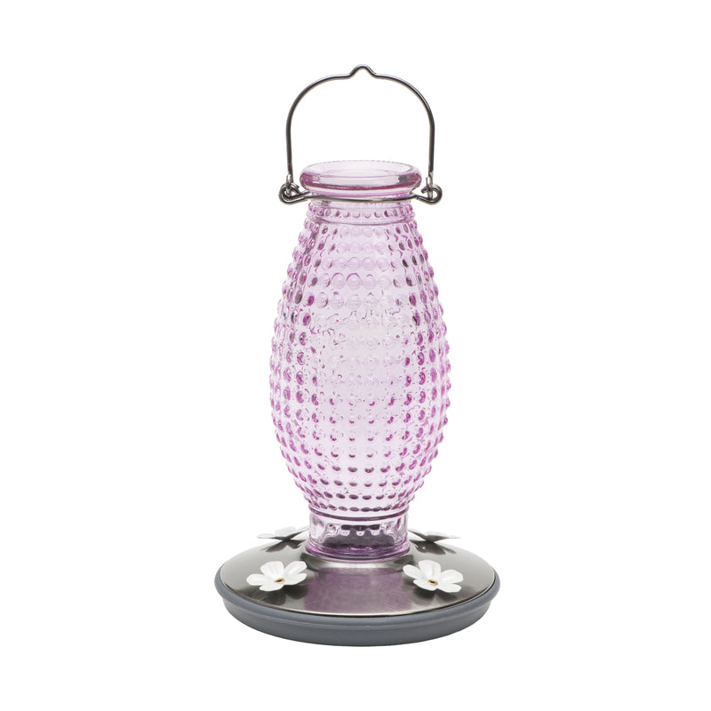 Emery Jensen HUMBIRD FDR CRNBRRY bird feeders, 16oz pack of 2, showcasing clear plastic containers with berry flavor bird feed.