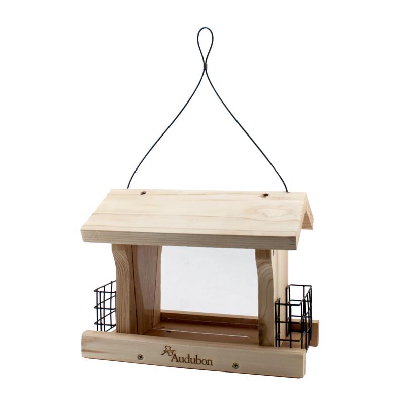 Emery Jensen large ranch bird feeder with suet holder, designed for outdoor bird feeding and attracting wild birds.