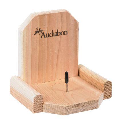 Emery Jensen Squirrel Corn Platform Bird Feeder with a spacious design for feeding birds and squirrels outdoors.