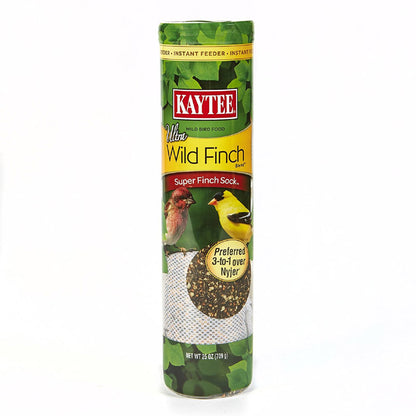 Emery Jensen Ultra Wild Finch Blend bird feeder seed mix in a 25 oz bag, designed to attract finches and small birds.