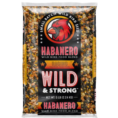 Emery Jensen bird seed mix in a 5-pound bag, featuring a variety of bird food grains and seeds for outdoor bird feeding.