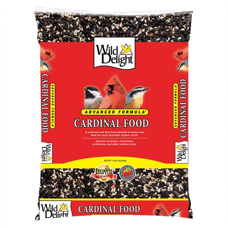Emery Jensen bird seed cardinals 15-pound bag, high-quality bird food for attracting and feeding cardinals and wild birds.