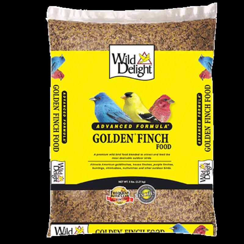 Golden Finch bird seed by Emery Jensen, 5-pound bag of bird food designed to attract finches and small songbirds.