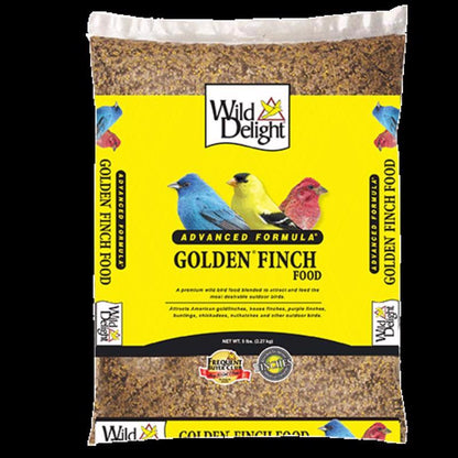 Golden Finch bird seed by Emery Jensen, 5-pound bag of bird food designed to attract finches and small songbirds.