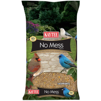 Emery Jensen waste-free bird seed in a 5lb carton, featuring a mix of seeds suitable for attracting and feeding wild birds.