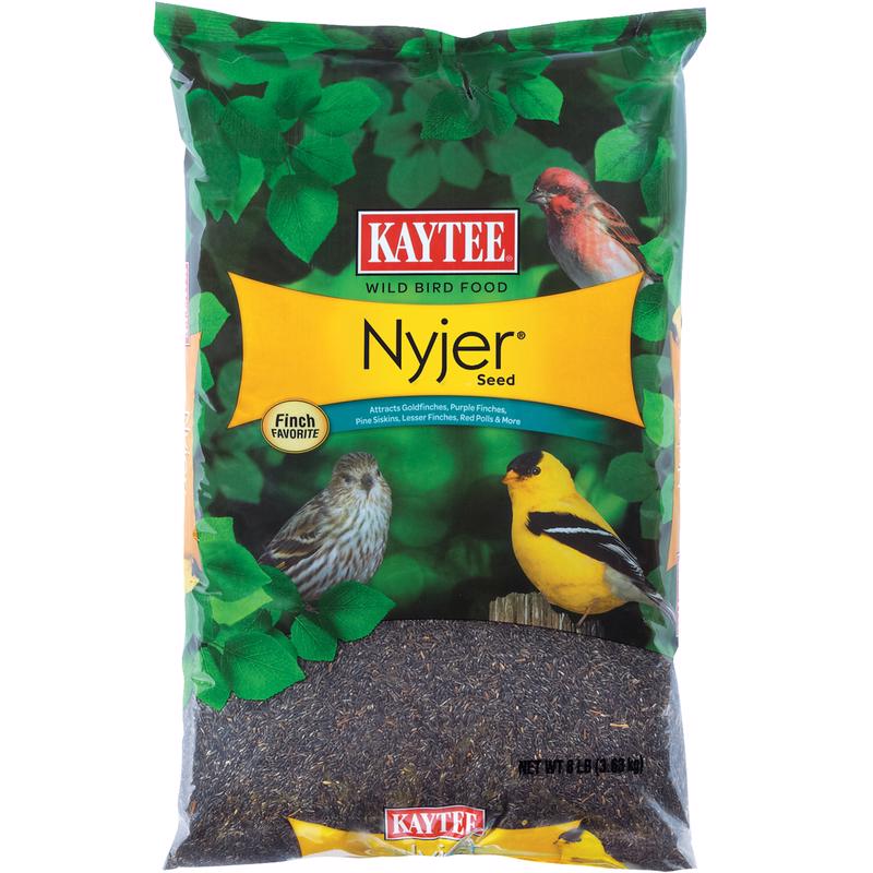 Emery Jensen bird seed mix in an 8-pound bag, suitable for feeding wild birds and attracting various species.
