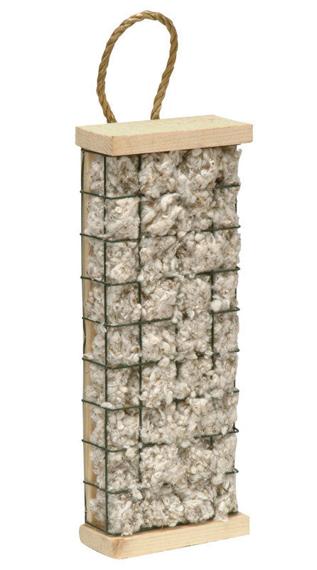 Emery Jensen birding accessory with a filled wire bird nester for bird habitat observation and nesting support.