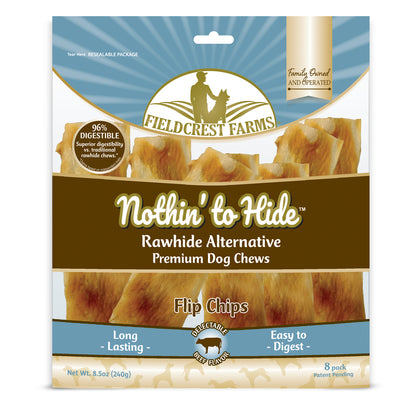 Emery Jensen chew dog treats in beef flavor, pack of 8 biscuits, natural dog treats for healthy chewing and training.