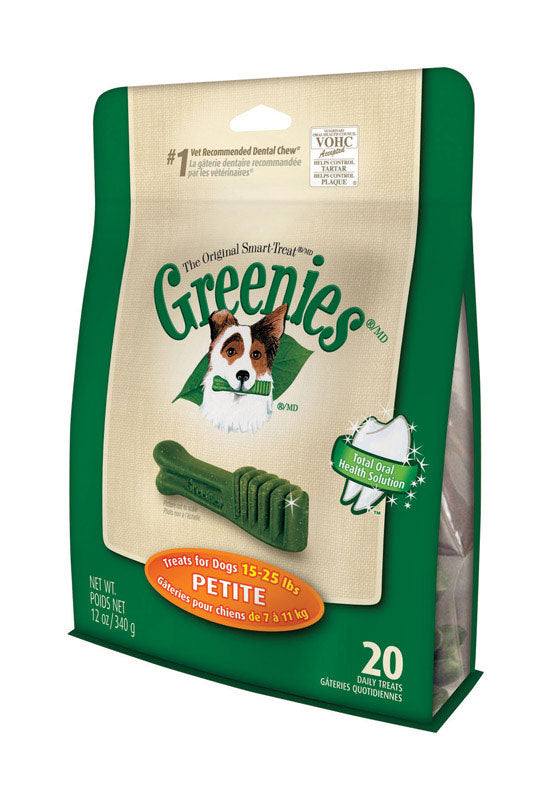 Emery Jensen DG Greenie dog treats, small biscuits in a 20-pack, for healthy canine snacks