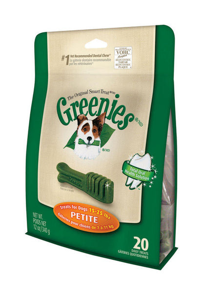 Emery Jensen DG Greenie dog treats, small biscuits in a 20-pack, for healthy canine snacks