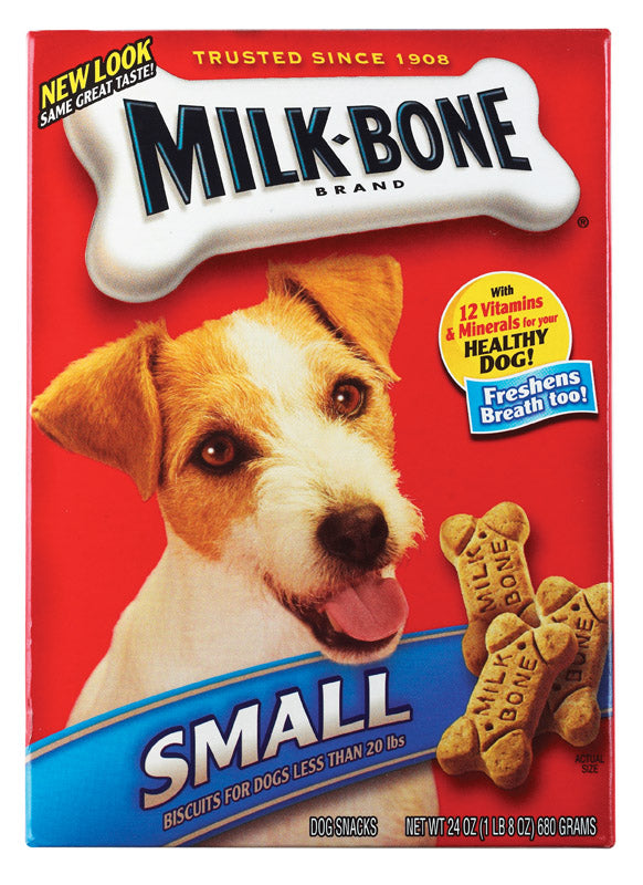 Emery Jensen small dog treat biscuits in a 24oz bag, crunchy dog treats for small breeds, visible in the image.