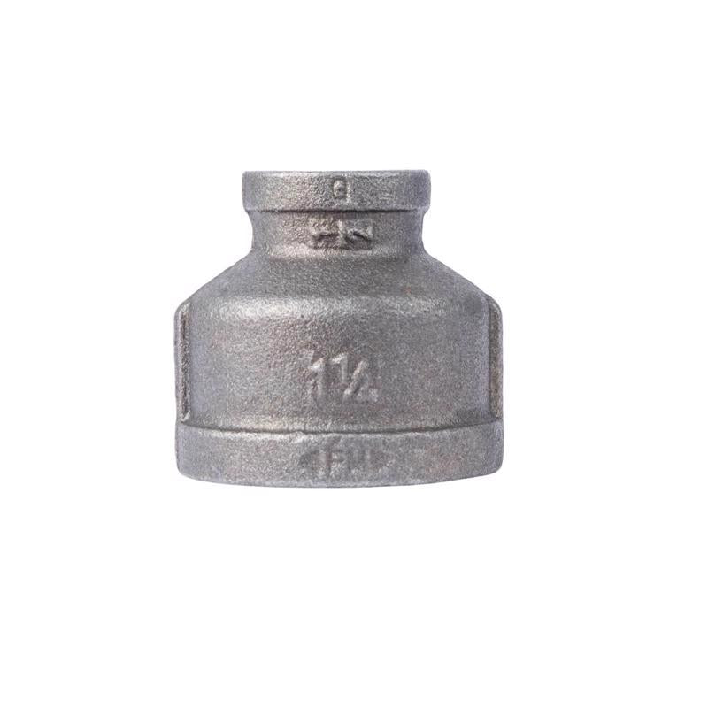 Black iron fitting from Emery Jensen, RDCG model, 1-1/4 inch by 3/4 inch, for plumbing or industrial piping applications.