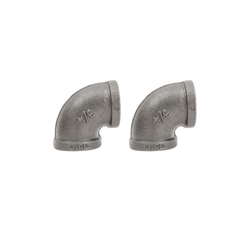 ELBW 90D IRON 3/4" 2PK
