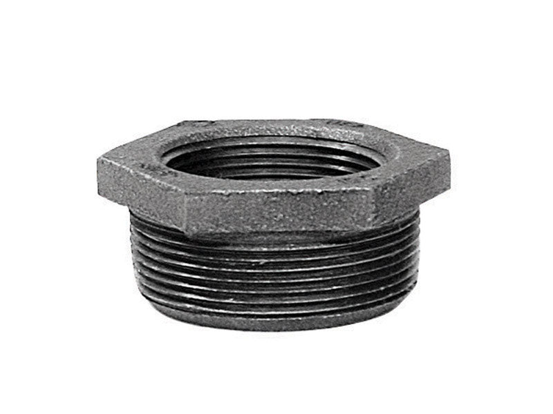 Black iron Bushing Hex 1x3/4 inch from Emery Jensen, U.S. fittings for plumbing and piping applications.