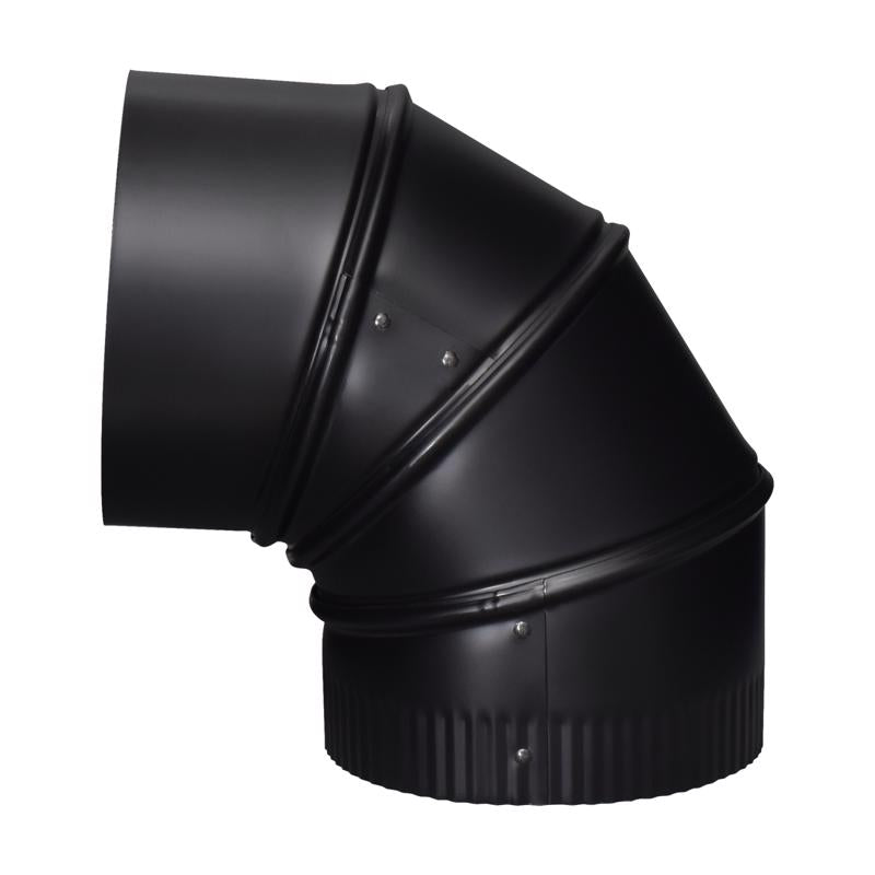 ELBOW 90ADJ BLK STL 7" - Pack of 4