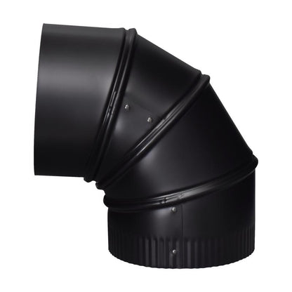ELBOW 90ADJ BLK STL 7" - Pack of 4