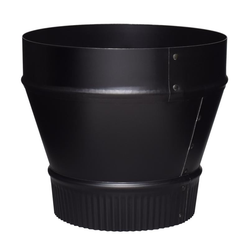 Emery Jensen black pipe fitting, 6x8 inch, 24 gauge steel Reducer SML Black pipe and fittings for plumbing or construction.