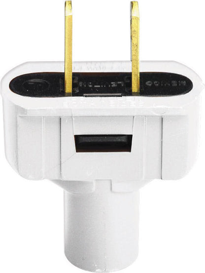 SHORT FLAG PLUG 15A WHT - Pack of 25